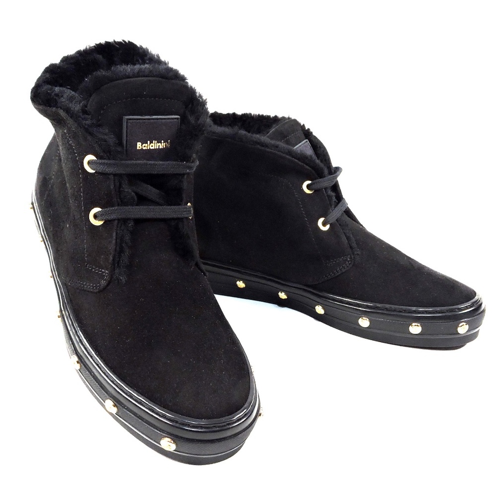 BALDININI 🇮🇹 WOMEN'S BLACK SUEDE WINTER BOOTIE - Picture 3 of 7
